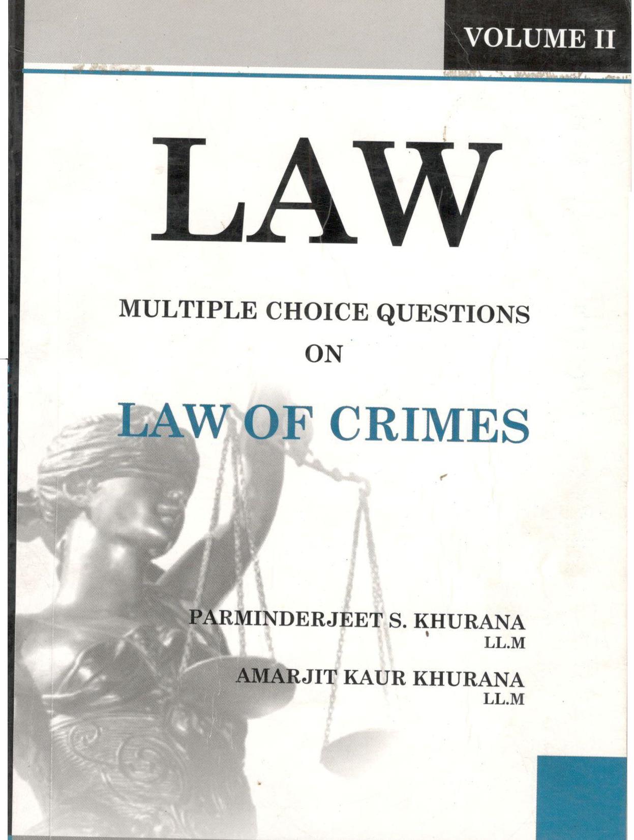 2003 Law of Crimes Vol. II