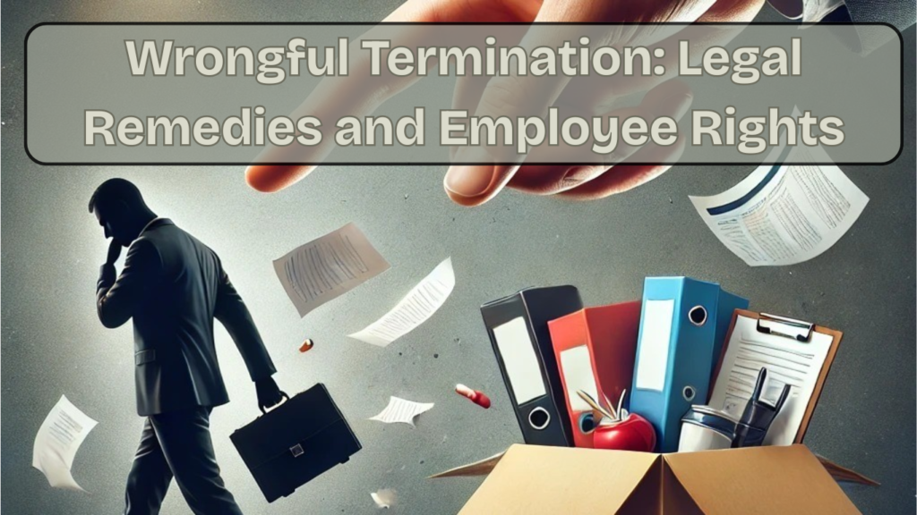 Wrongful Termination: Legal Remedies and Employee Rights 1 Wrongful Termination Legal Remedies and Employee Rights