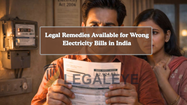 Legal Remedies Available for Wrong Electricity Bills in India